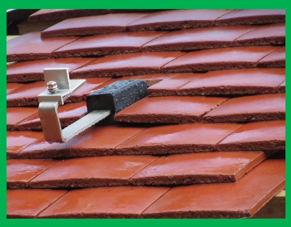 Solar Panel Mounting for residential tile or slate pitched roofs