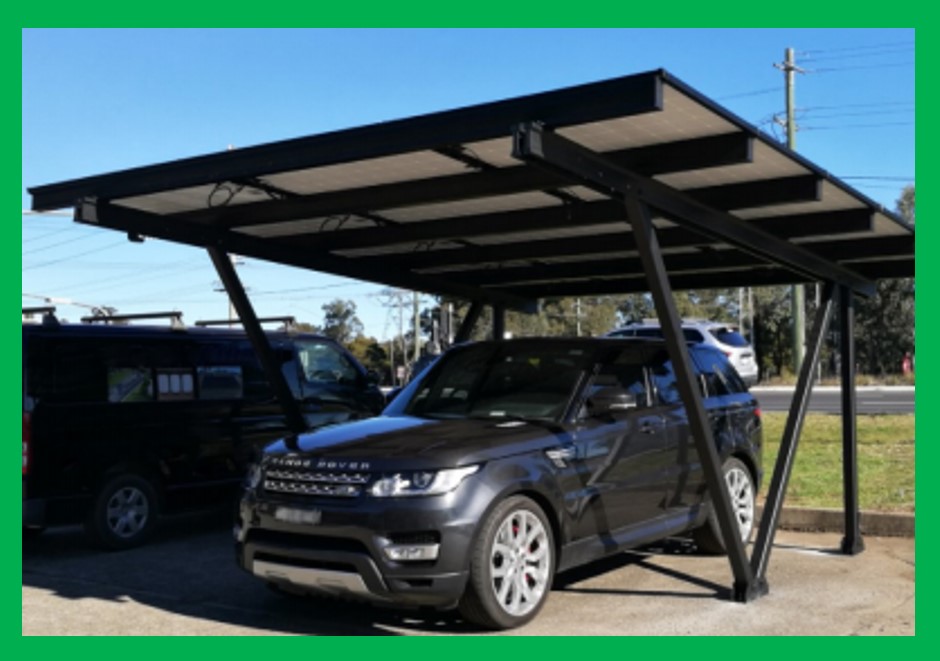 Solar Panel Mounting system for a carport, UK